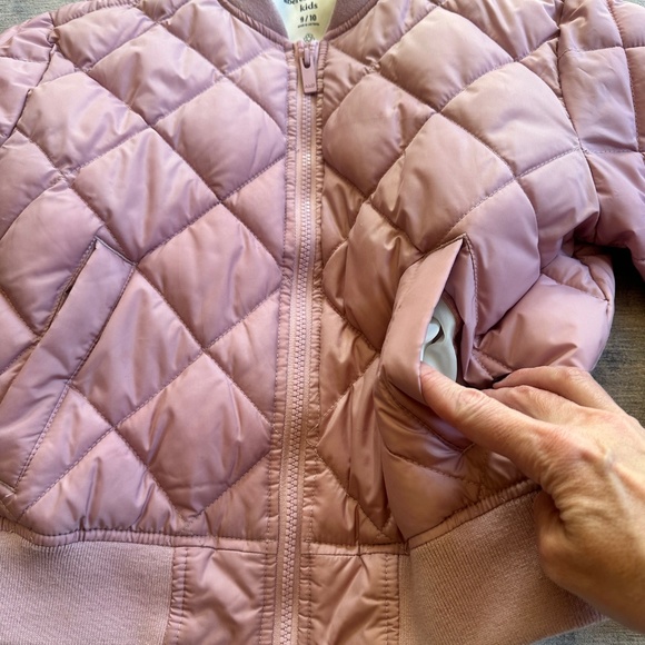 Girl’s Abercrombie Kids Pink Bomber Jacket Size 9/10 - Picture 2 of 5